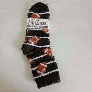 NWT Sofsole cozy socks football themed men's crew socks fits shoe sizes 8-12.5